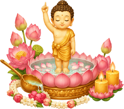 Hoa sen, bé Siddhartha Gautama