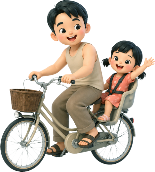 Bố và con, vui vẻ 5
