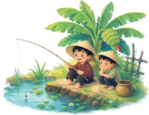 Cậu bé, câu cá