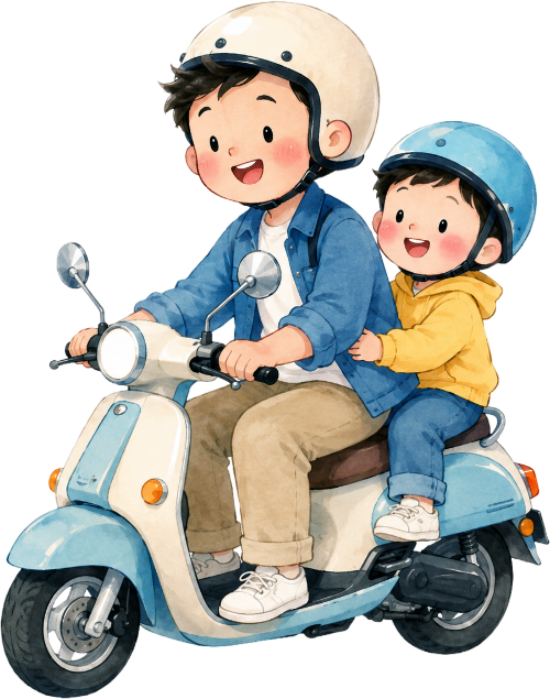 Bố và con, vui vẻ 1