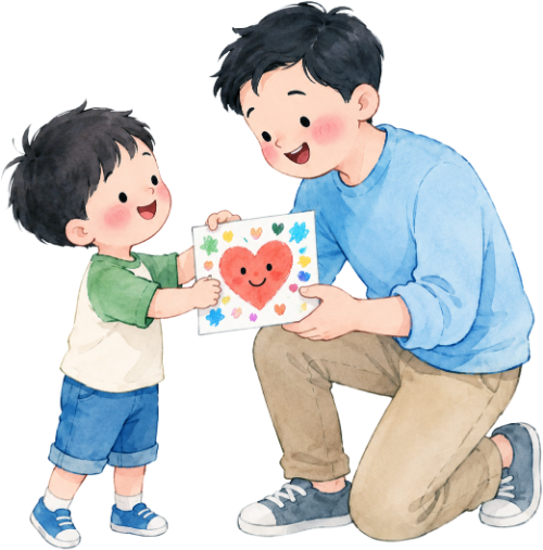 bố và con, vui vẻ 6