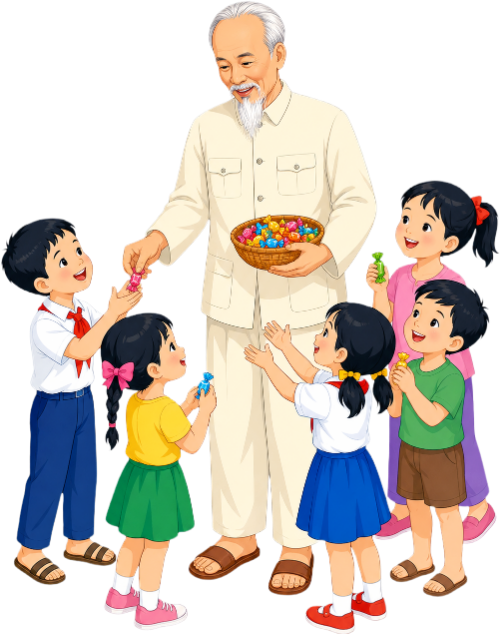 Chủ tịch Hồ Chí Minh, trẻ em, vui vẻ 3