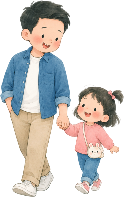 Bố và con, vui vẻ 2