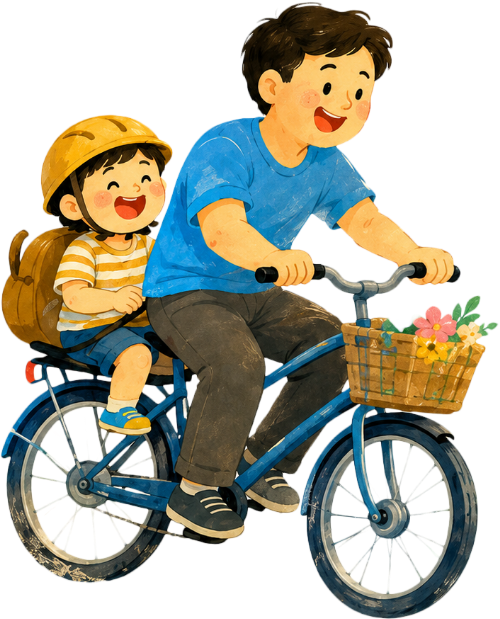 Bố và con, vui vẻ 5