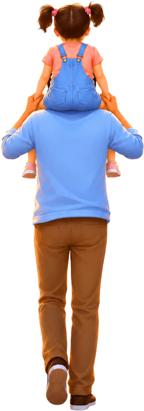 Bố và con, vui vẻ 1
