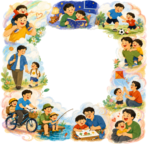 Bố và con, vui vẻ 1