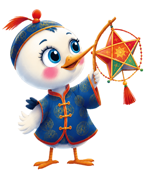 Con cò, chim trắng, rước đèn