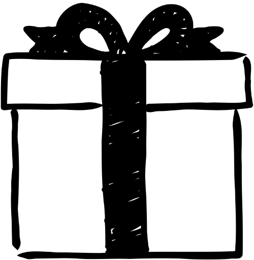 icon, vẽ tay, quà, quà tặng, hộp quà