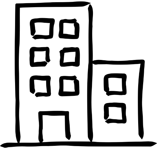icon, vẽ tay, toà nhà, công ty
