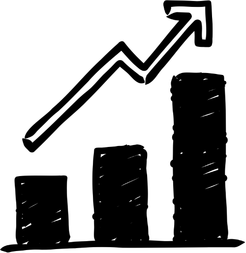 icon, vẽ tay, tăng trưởng, phát triển
