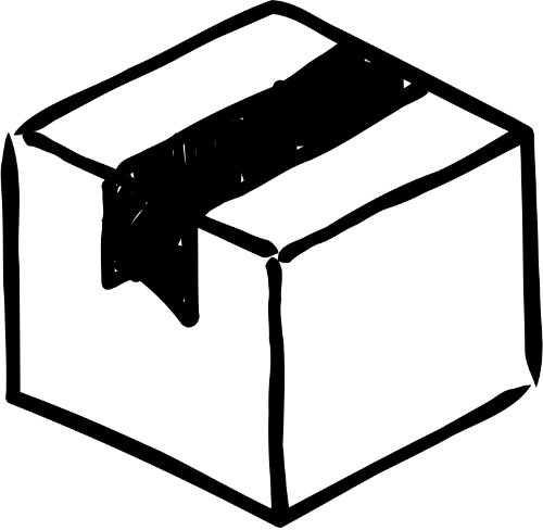 icon, vẽ tay, thùng hàng, kiện hàng, hàng hoá