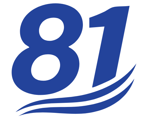 Số 81, chữ số, màu đỏ 1