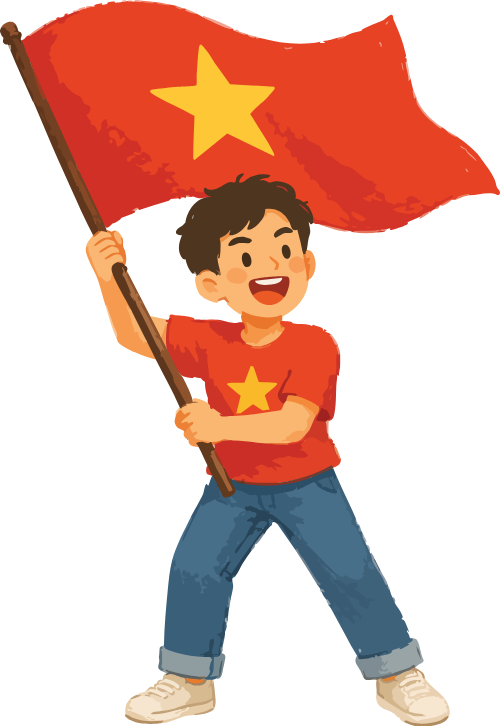 lá cờ, cờ, người cầm cờ, người Việt Nam, flag, quốc kỳ 7