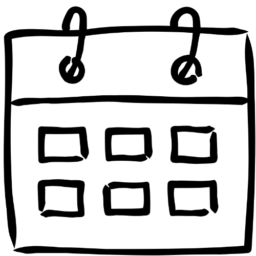 icon, vẽ tay, lịch, calendar