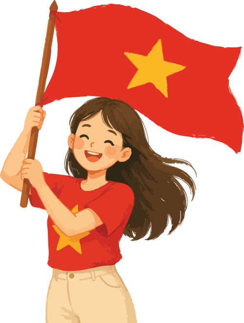 lá cờ, cờ, người cầm cờ, người Việt Nam, flag, quốc kỳ 8
