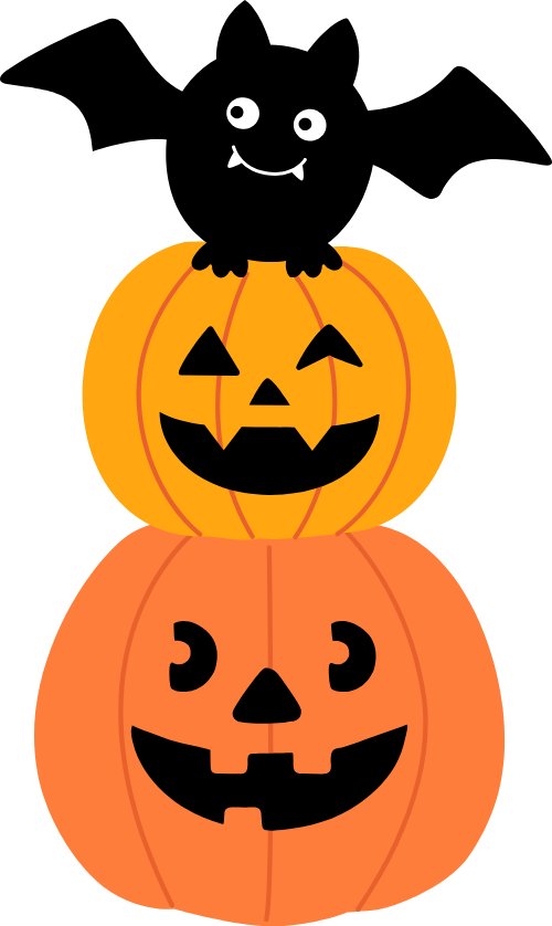 Bí đỏ, haloween, con dơi