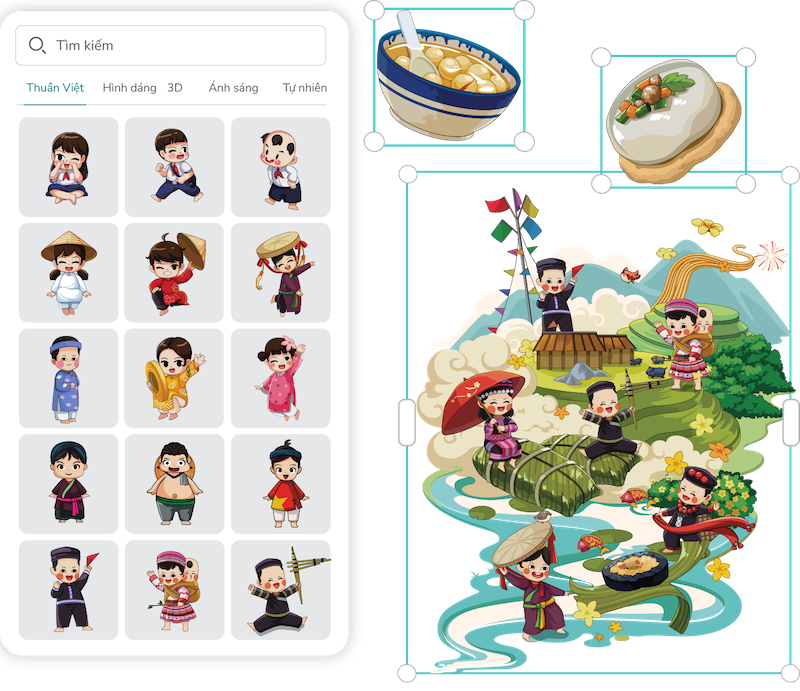 Thư viện đồ hoạ đa dạng