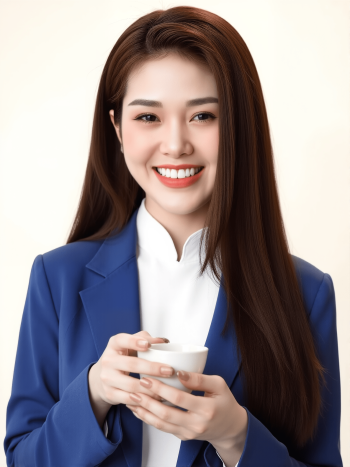 Cô gái, con gái, phụ nữ, học sinh, sinh viên, ly trà, quảng cáo, Việt Nam