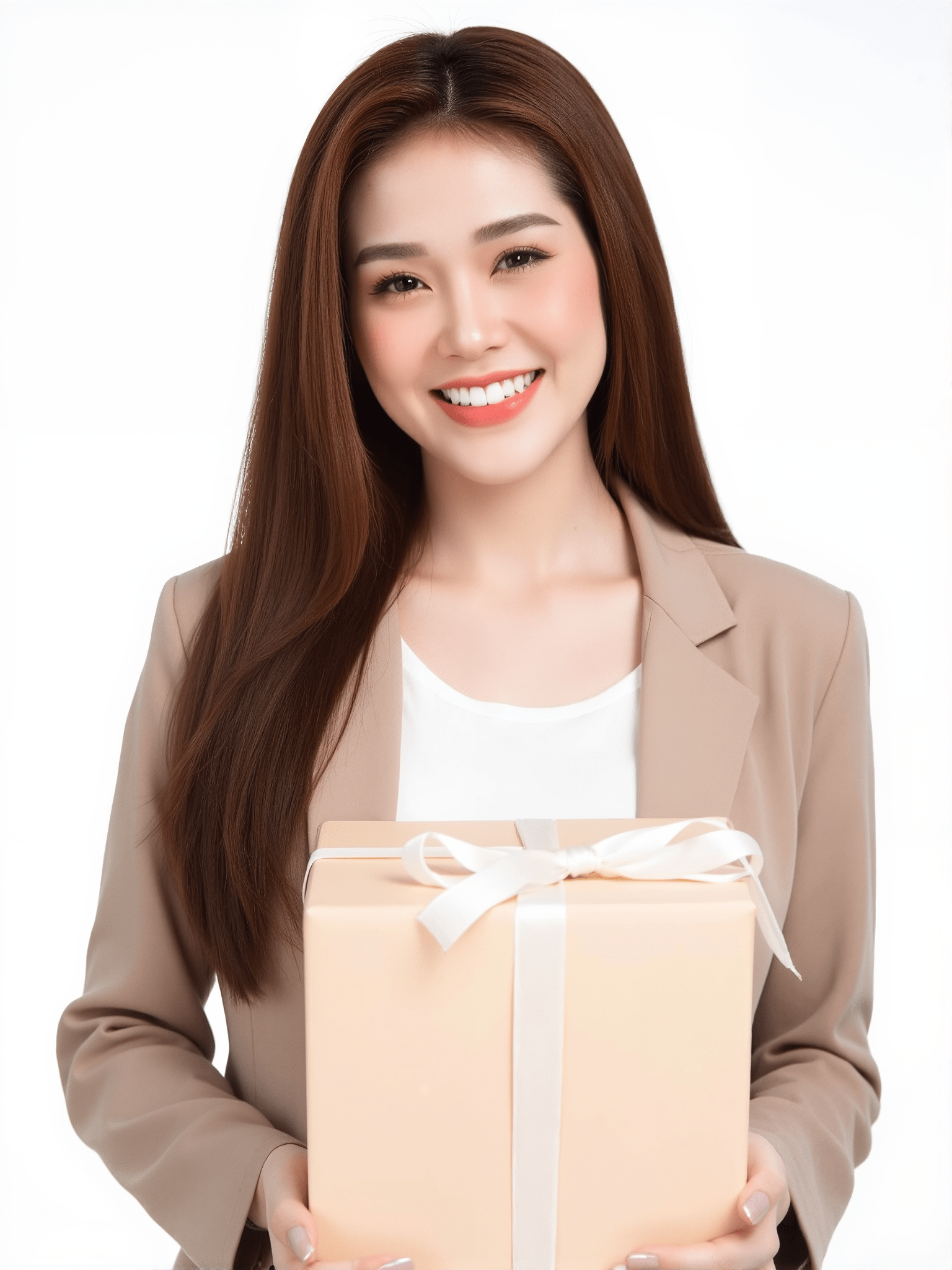 Cô gái, con gái, phụ nữ, hộp quà, sinh viên, quảng cáo, Việt Nam