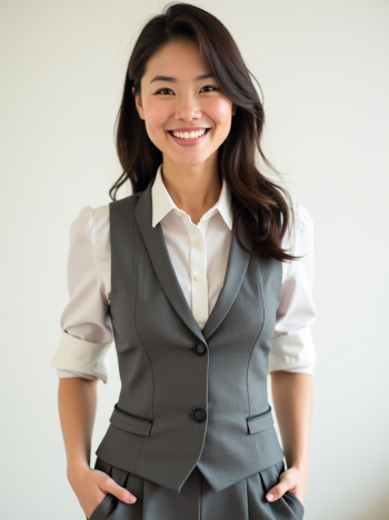 Phụ nữ, con gái, nữ, nhân viên văn phòng, văn phòng, office, nền đơn sắc (2)