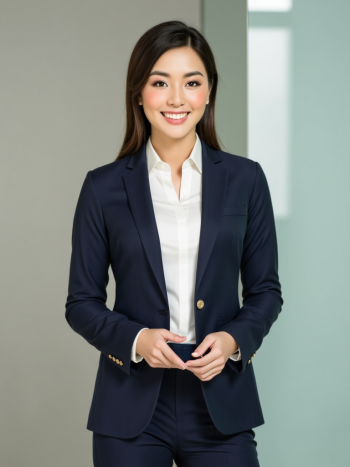 Phụ nữ, con gái, nữ, nhân viên văn phòng, vest, văn phòng, office, nền đơn sắc (2)