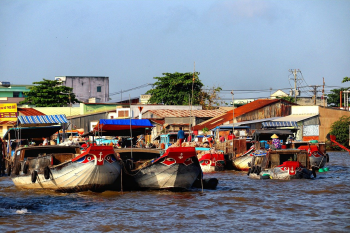 Ghe, tàu, chợ nổi, chợ, market, miền tây, Việt Nam, Viet Nam - Tho-Ge
