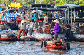 Ghe, tàu, miền tây, sông nước, chợ nổi, chợ,  Việt Nam - Tho-Ge