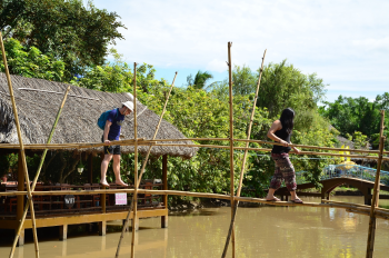 Miền tây, sông nước, nhà lá, nông thôn, Việt Nam, Viet Nam - loilamtan