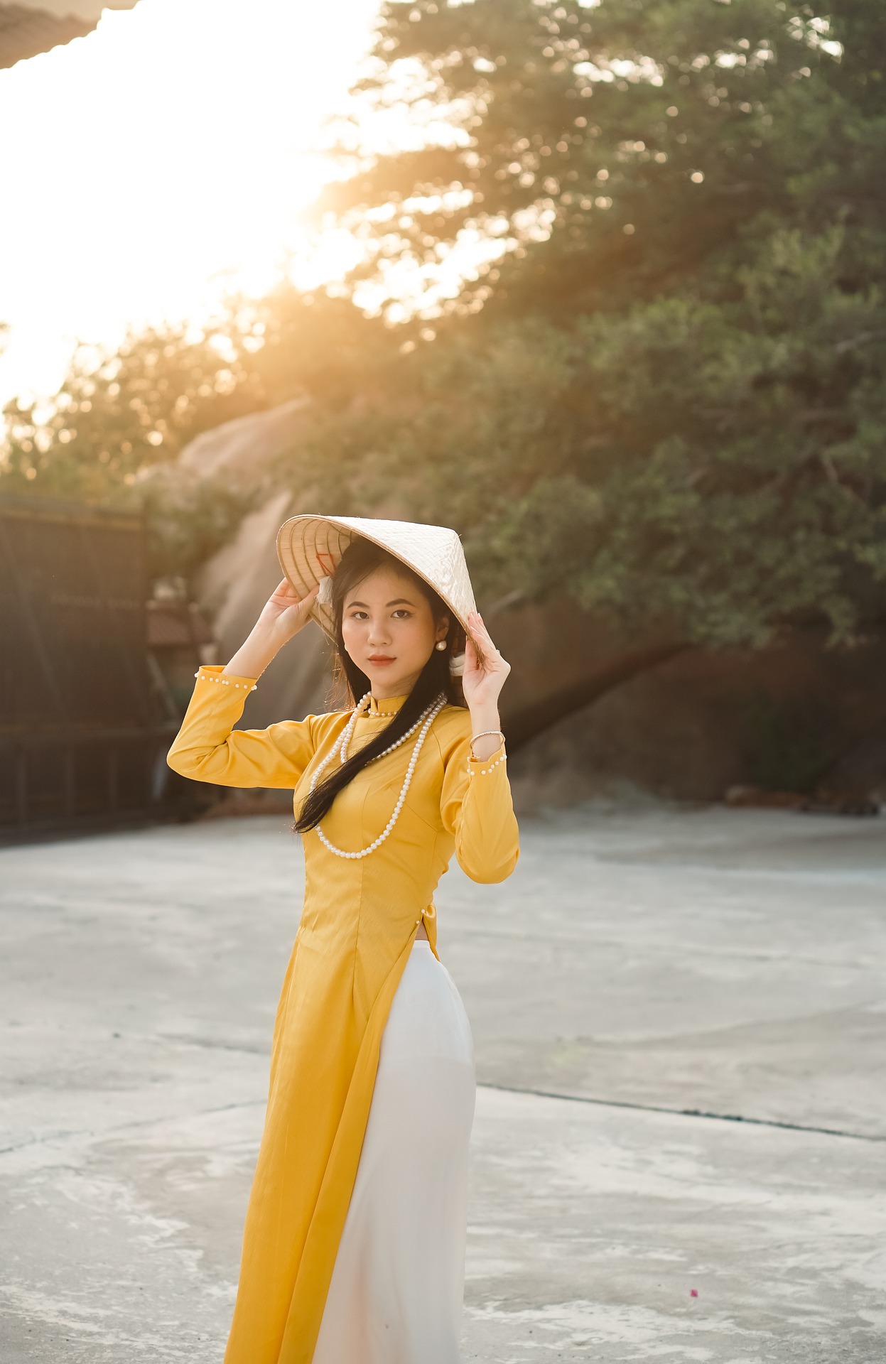 Cô gái, con gái, nữ, thiếu nữ, áo dài, trang phục truyền thống - chevando