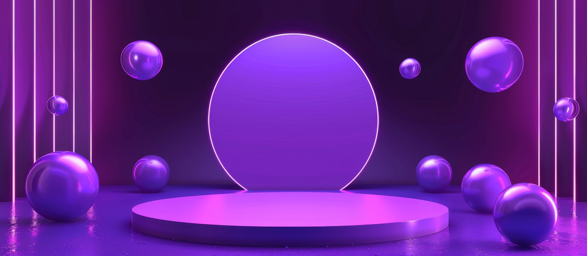 Sân khấu, bục đỡ, bục, bệ đỡ, bệ, podium, trang trí, decor, màu tím, purple - TungArt7