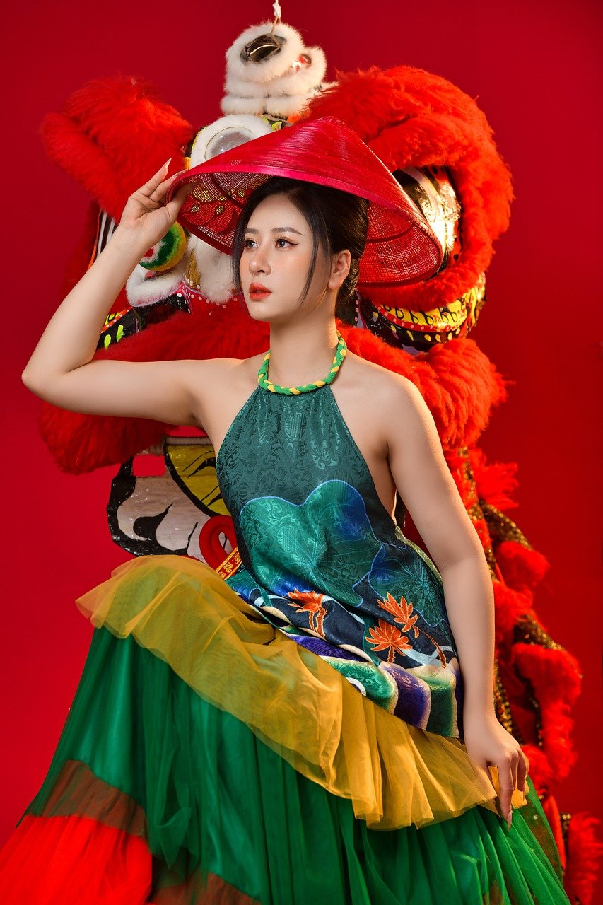 Tết, xuân, cô gái, con gái, phụ nữ, nữ, áo yếm, trang phục, Việt Nam - RingoStudio (1)