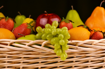 Trái cây, nho, chuối, cam, fruit - diapicard