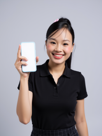 Con gái, cô gái, nữ, girl, văn phòng, cầm điện thoại, quảng cáo, Việt Nam 2