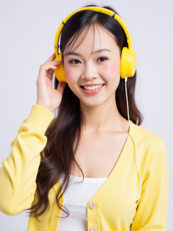 Con gái, nữ, girl, tai nghe, sinh viên, quảng cáo, Việt Nam 25