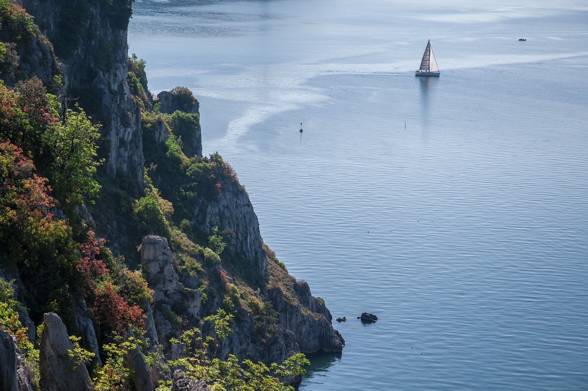 Biển, sea, núi, moutain, thuyền, bầu trời, sky 1