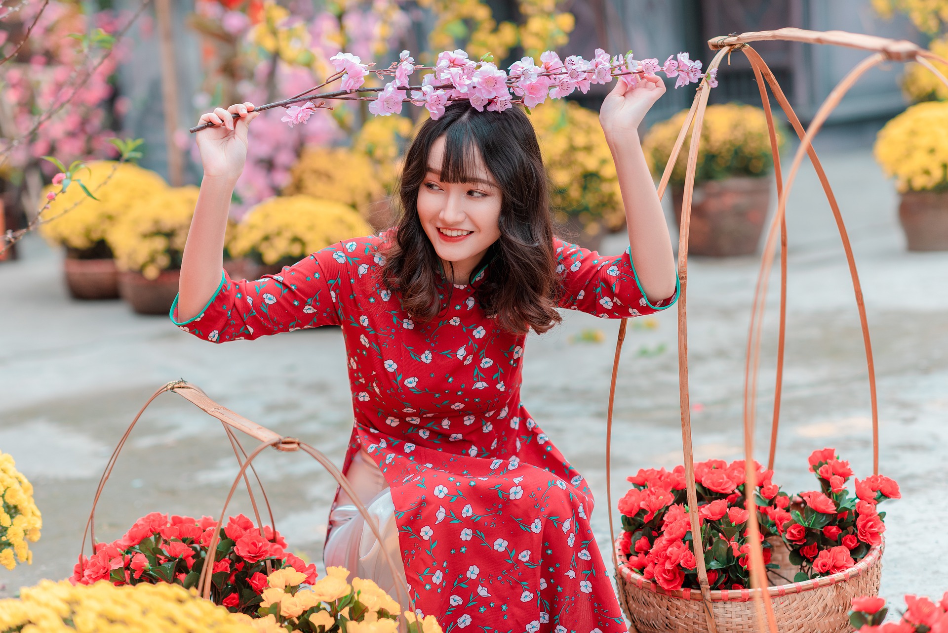 Cô gái, con gái, nữ, girl, sinh viên, người mẫu, Tết, xuân, Việt Nam