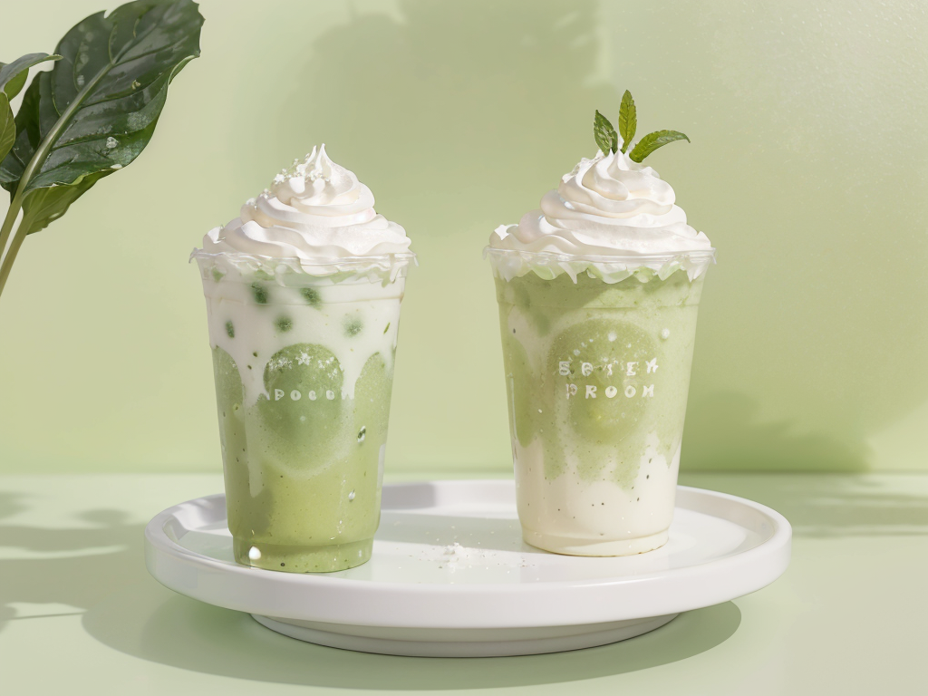 Đá xay, nước uống, drink, kem, ice cream, matcha