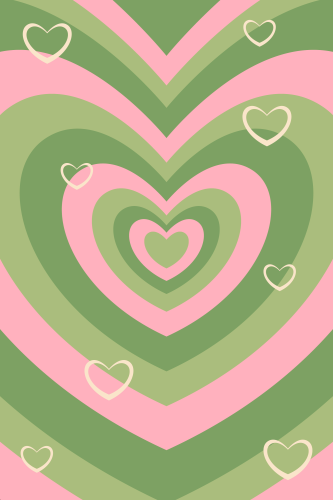 Hình nền, trái tim, heart, hình nền trái tim, y2k, retro, pink heart, pink, green