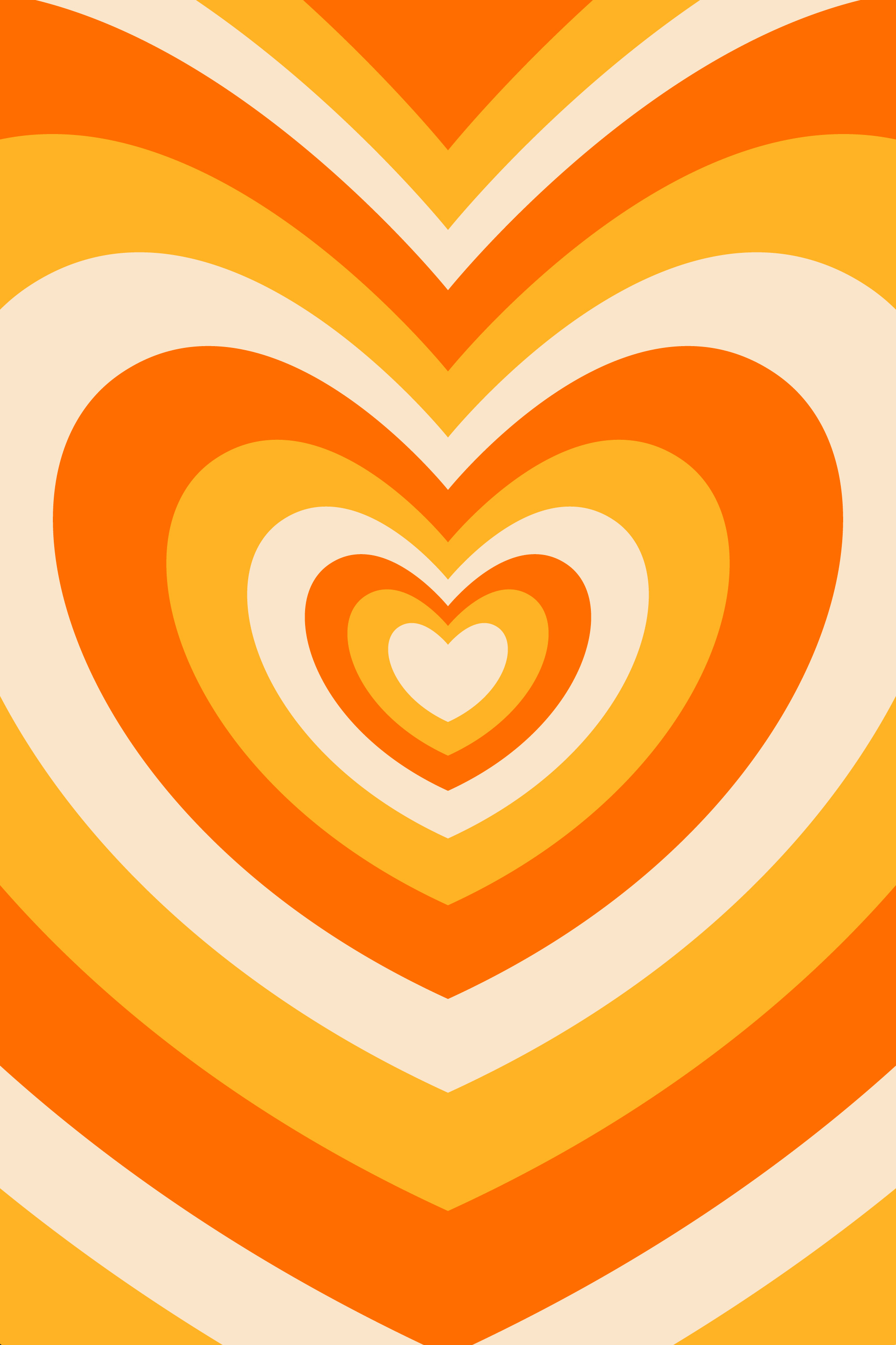 Hình nền, trái tim, heart, hình nền trái tim, y2k, retro, pink yellow, orange