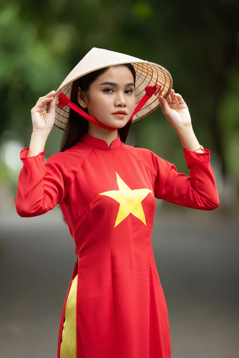 Cô gái, con gái, girl, Việt Nam, áo dài, truyền thống, lá cờ Việt Nam 14