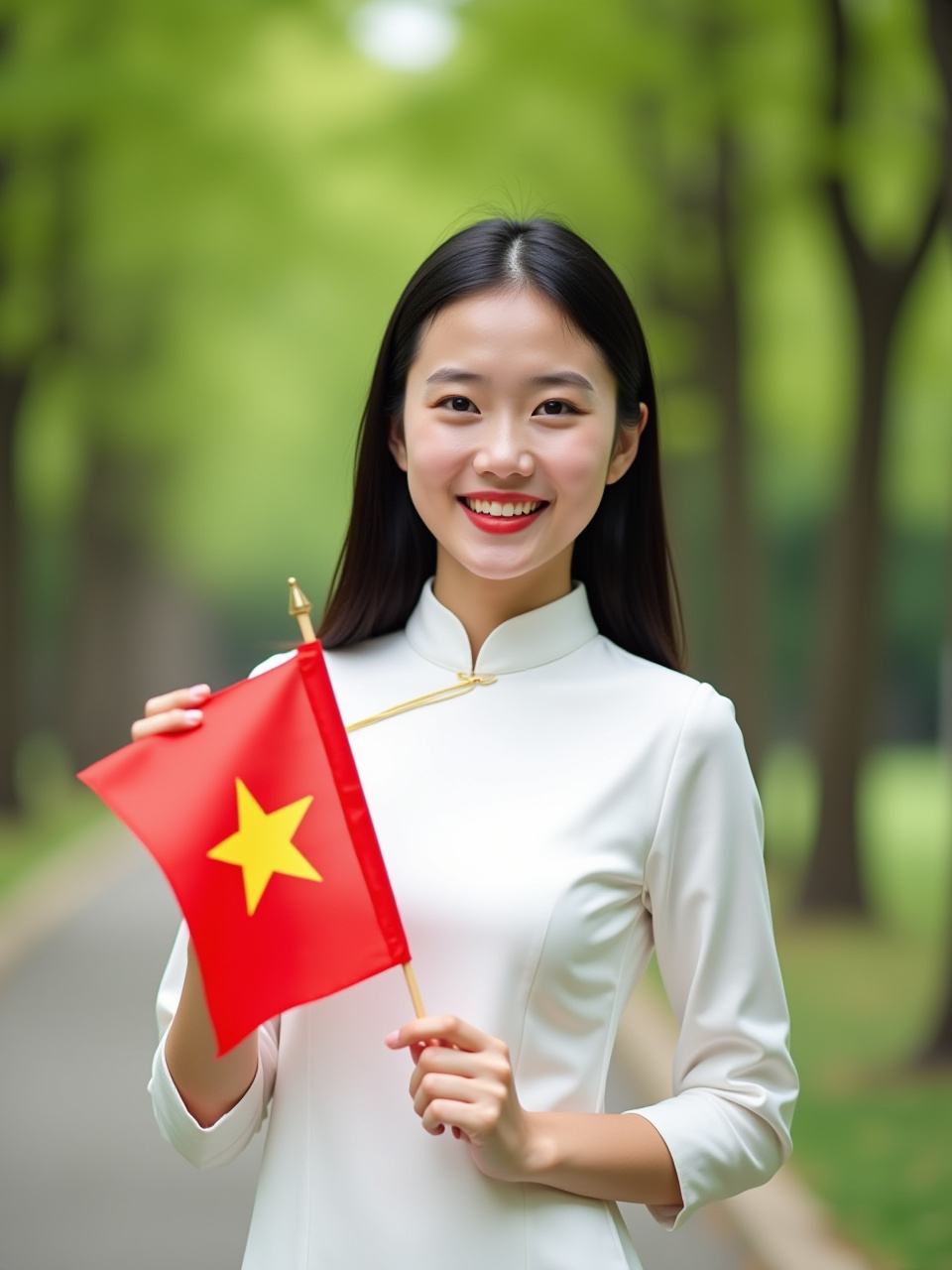 Cô gái, con gái, girl, Việt Nam, áo dài, truyền thống, lá cờ Việt Nam 8