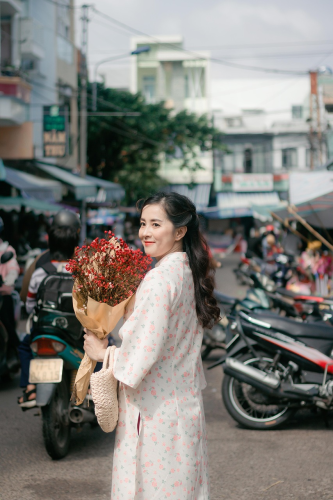 Cô gái, con gái, girl, Việt Nam, dễ thương, cute, áo dài, Tết, xuân - vominhnham (8)