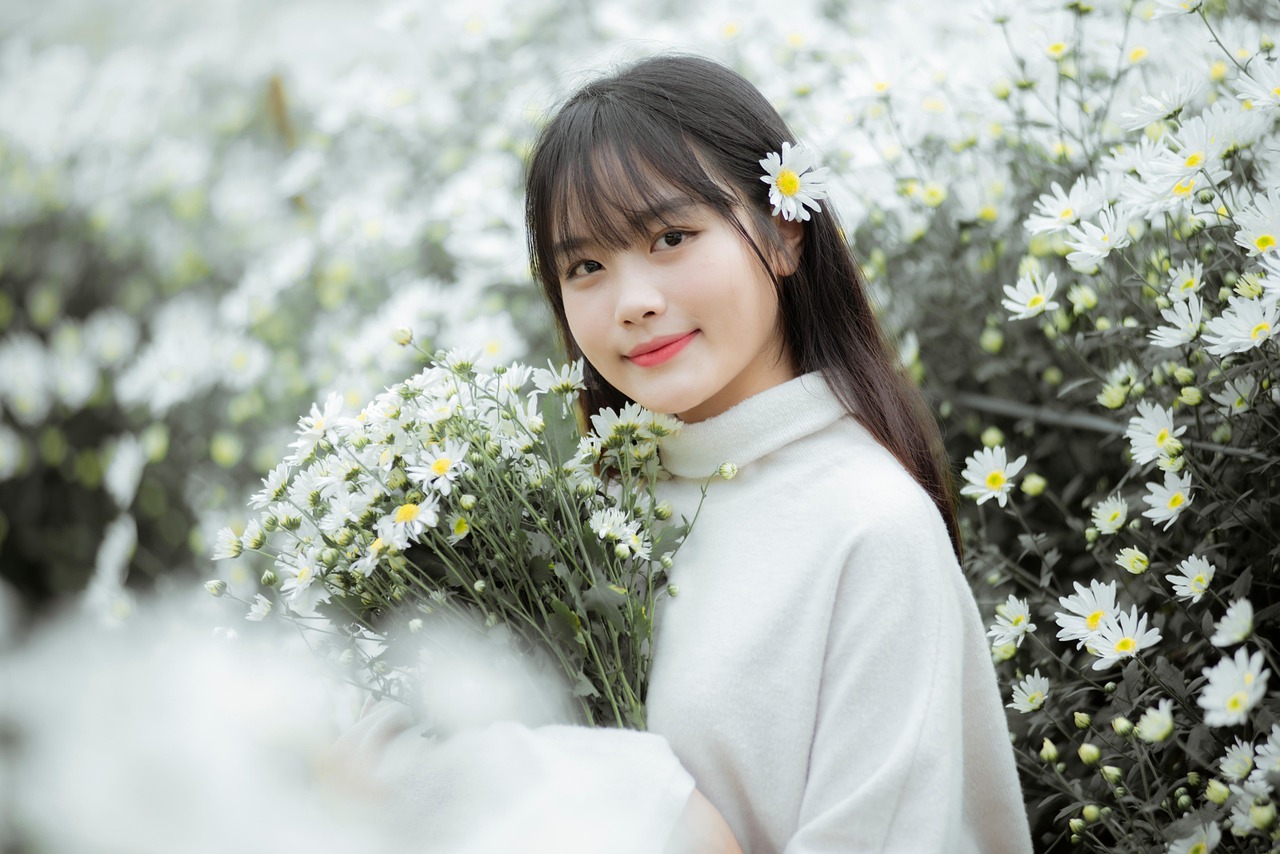 Cô gái, con gái, girl, Việt Nam, dễ thương, cute, hoa, flower - anhtuannguyendlh