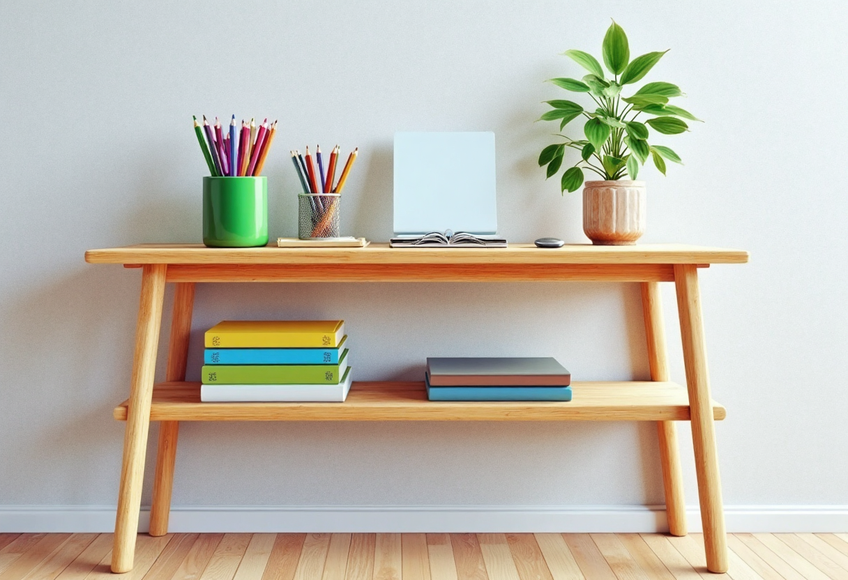 Bàn học, table, desk, bàn, bàn ghế, kệ, nội thất 5