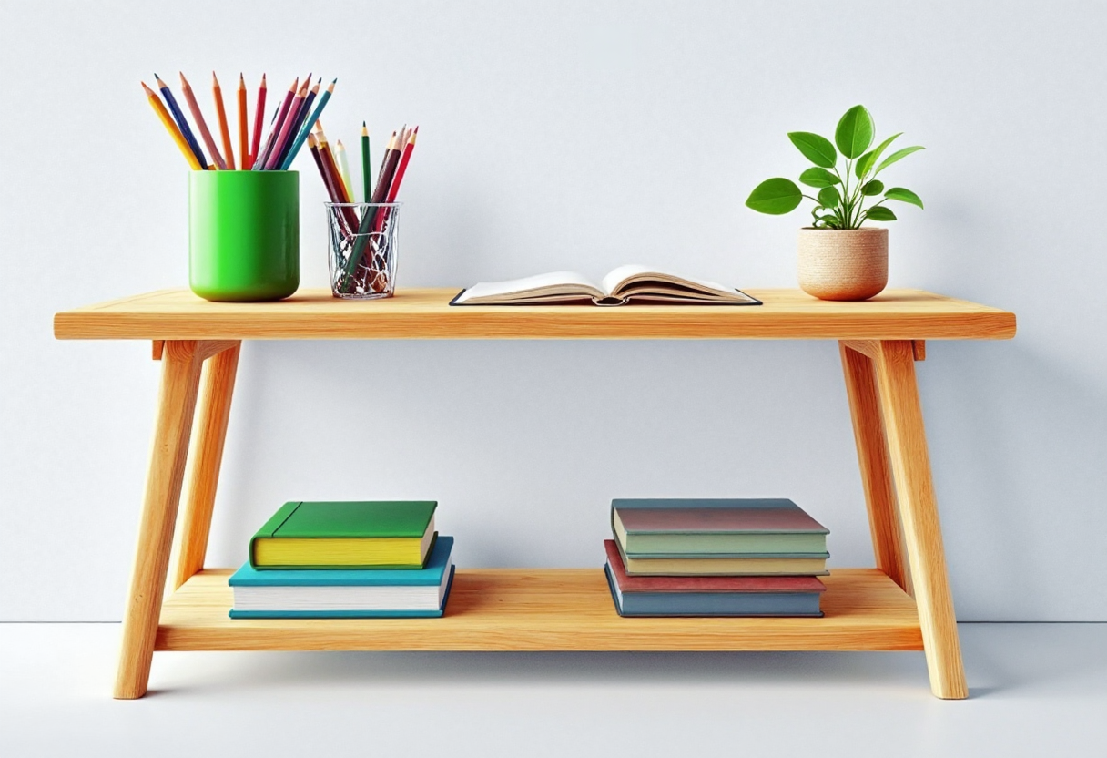 Bàn học, table, desk, bàn, bàn ghế, kệ, nội thất 4