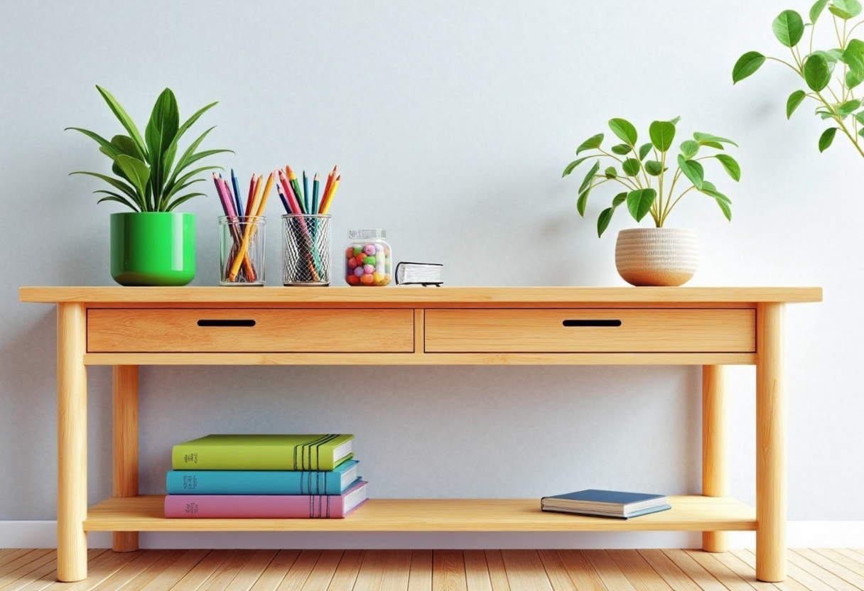 Bàn học, table, desk, bàn, bàn ghế, kệ, nội thất 3