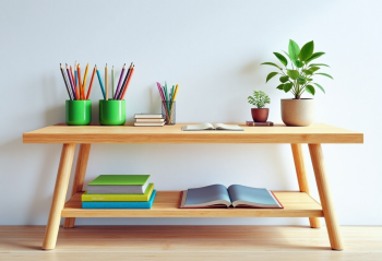 Bàn học, table, desk, bàn, bàn ghế, kệ, nội thất 2