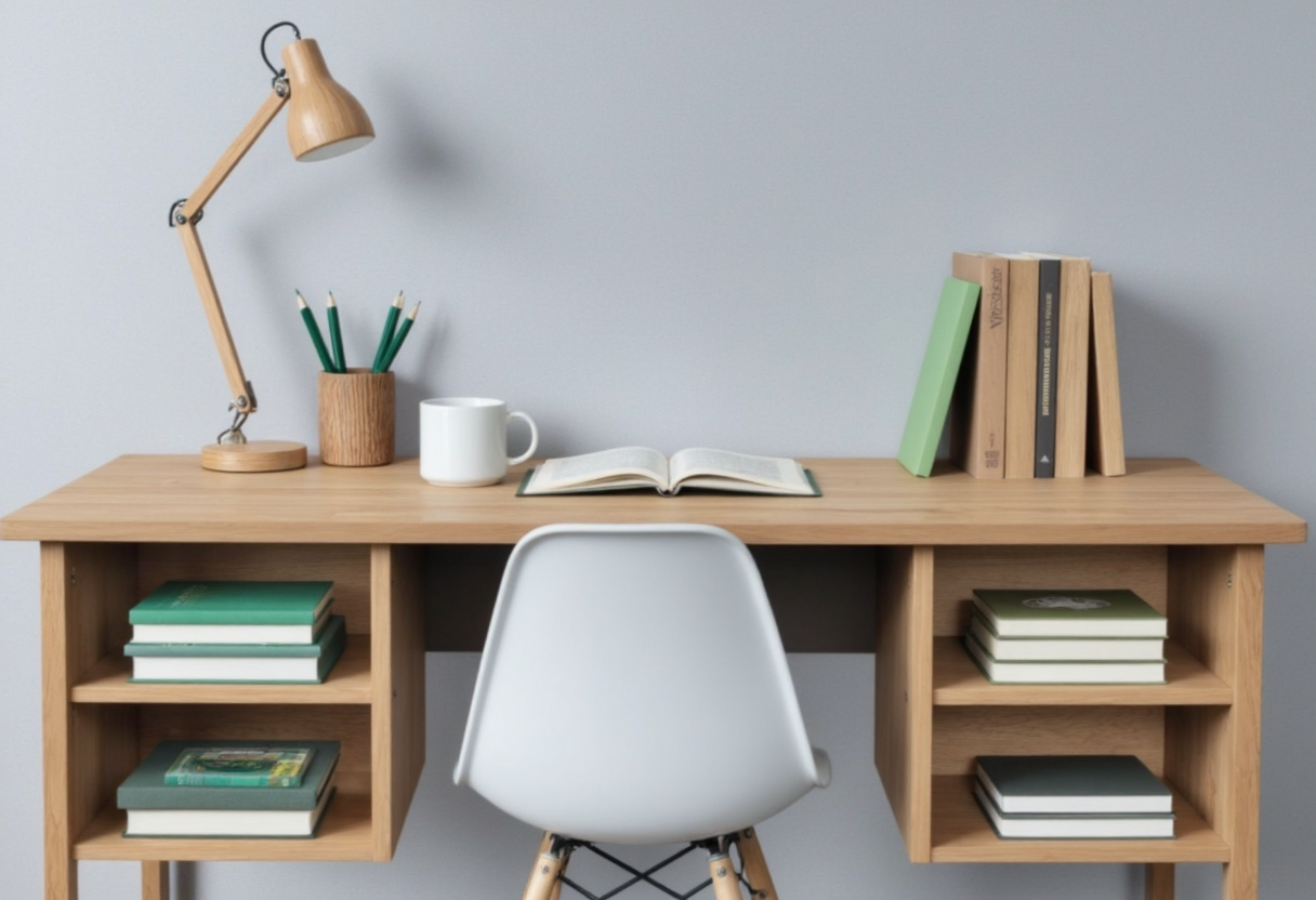 Bàn học, table, desk, bàn, bàn ghế, kệ, nội thất 6