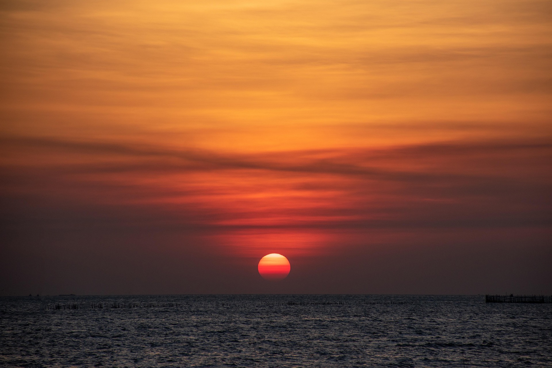 Hoàng hôn, sunset, chiều, biển, sea, hình nền, nền, background - Pexels