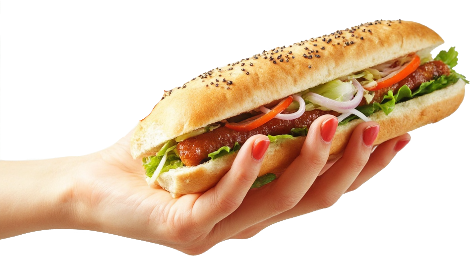 Bánh mì, bánh mì thịt, bánh mì Việt Nam, bàn tay, hand, ẩm thực, thực phẩm, food, F&B 2